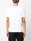 Logo Print Short Sleeve T-Shirt  White - STONE ISLAND - BALAAN 3