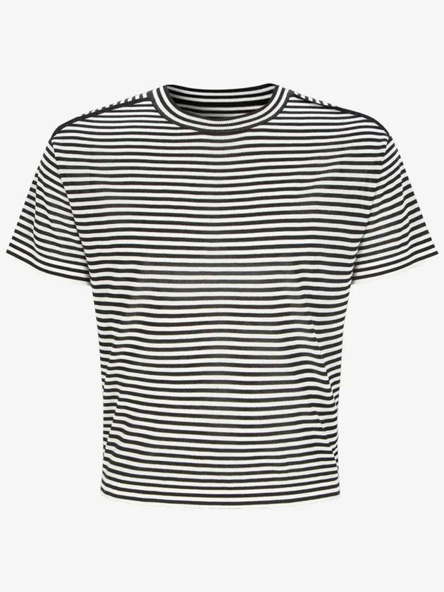 Linen silk striped short sleeve t shirt - RS9SEOUL - BALAAN 2