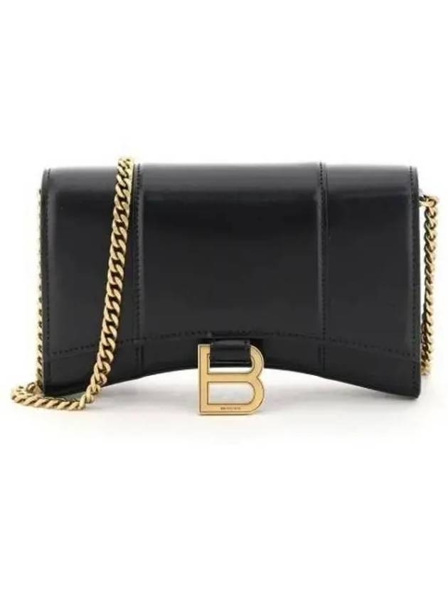 hourglass chain mini cross bag black - BALENCIAGA - BALAAN.