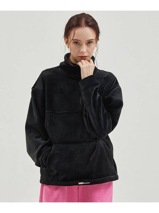 Velvet High Neck Zip up MTM Black - MANAVIS7 - BALAAN 2