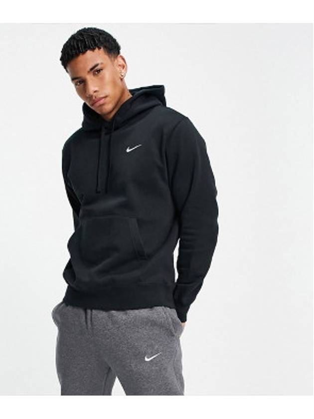 Swoosh Club Fleece Hoodie Black - NIKE - BALAAN 3