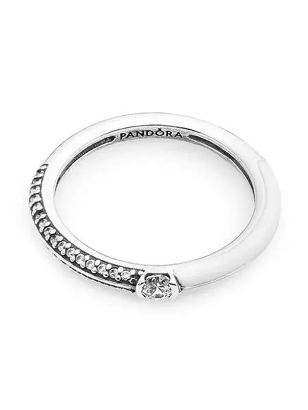 Me Pave Dual Ring Silver White - PANDORA - BALAAN 5