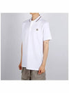 Logo Patch Polo Shirt White - MONCLER - BALAAN 3