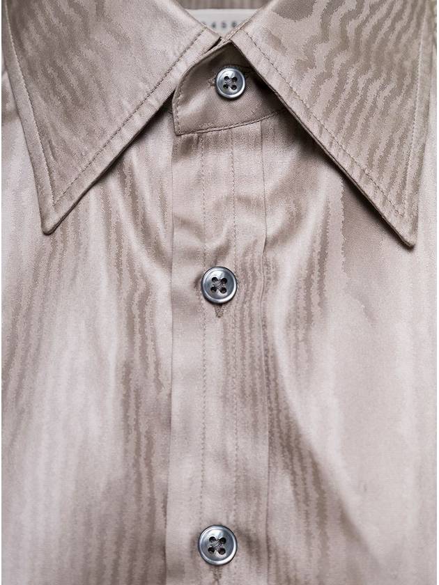 Shiny Coated Textured Long Shirt Gray - MAISON MARGIELA - BALAAN 4