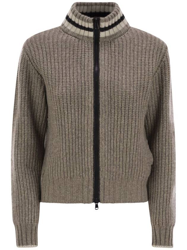 Cashmere Cardigan with Shiny Trims - BRUNELLO CUCINELLI - BALAAN 1