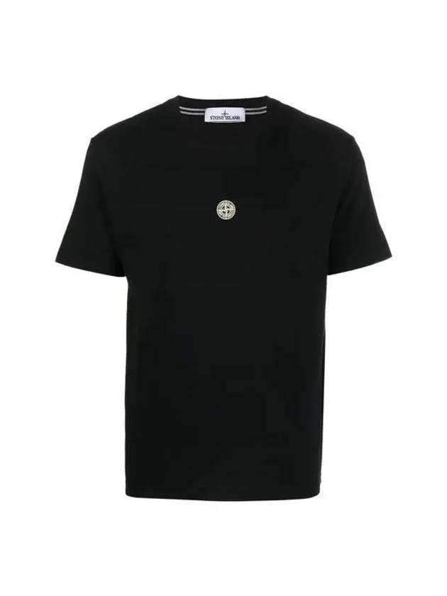 Chest Logo Print Short Sleeve T-Shirt Black - STONE ISLAND - BALAAN 3