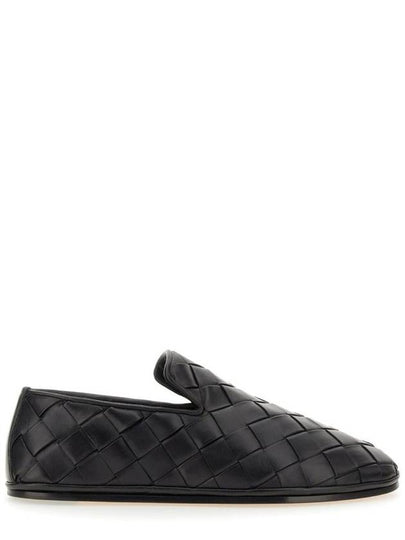 Intrecciato Leather Loafers Black - BOTTEGA VENETA - BALAAN 2