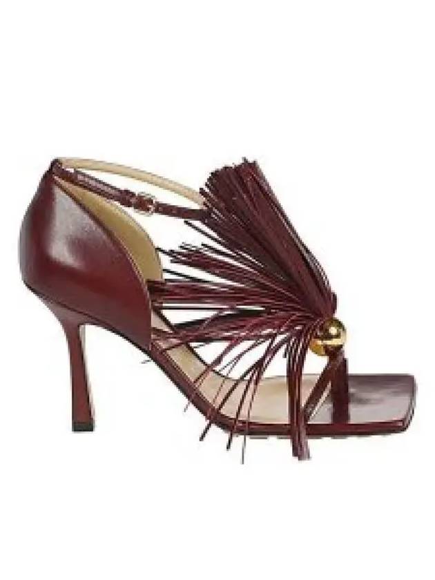 Stretch Strap Sandals Heel Burgundy - BOTTEGA VENETA - BALAAN 2