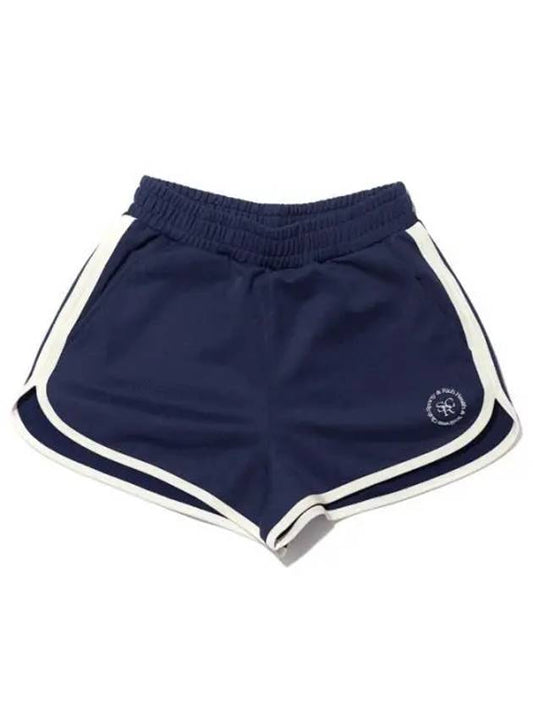 Embroidered Logo Shorts Navy - SPORTY & RICH - BALAAN 2