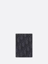 Bi-Fold Card Holder Black  Oblique Jacquard - DIOR - BALAAN 6