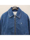 De Coeur Zipped Denim Jacket Blue - AMI - BALAAN 5