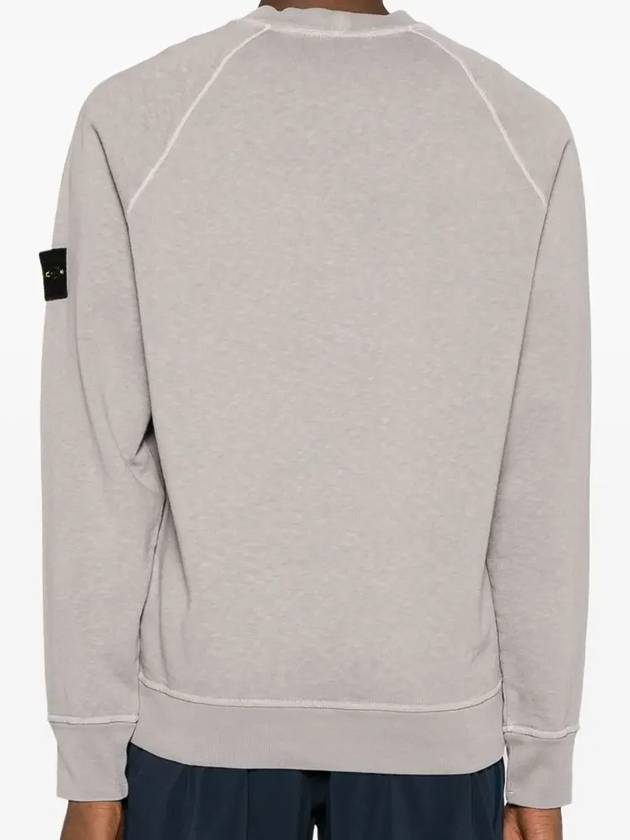 Garment Dyed Malfile Crewneck Sweatshirt Grey Heather - STONE ISLAND - BALAAN 4