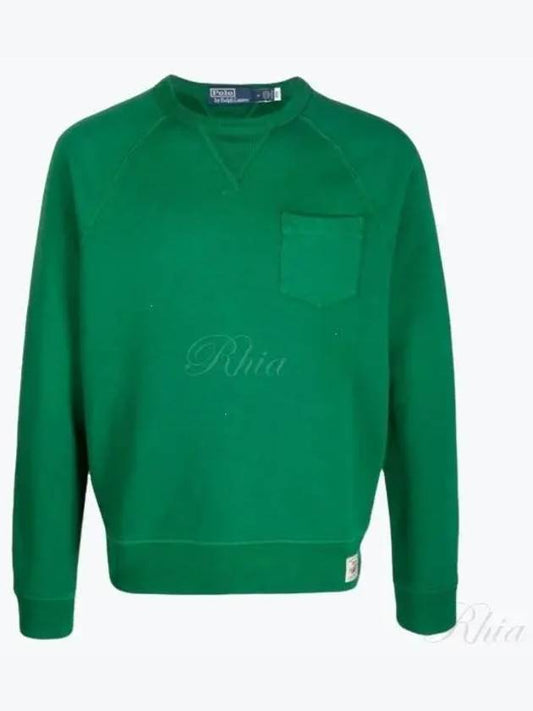 Pocket Patch Sweatshirt Dark Green - POLO RALPH LAUREN - BALAAN 2