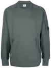 Men's Diagonal Lens Wappen Crew Neck Sweatshirt Grey - CP COMPANY - BALAAN 2