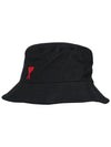 De Coeur Bucket Hat Black - AMI - BALAAN 4