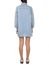 Women's Aurelia Denim Short Dress Stone Wash Indigo - A.P.C. - BALAAN 4