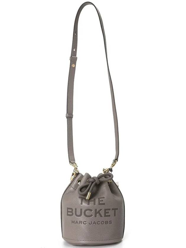 The Leather Bucket Bag Beige Grey - MARC JACOBS - BALAAN 8