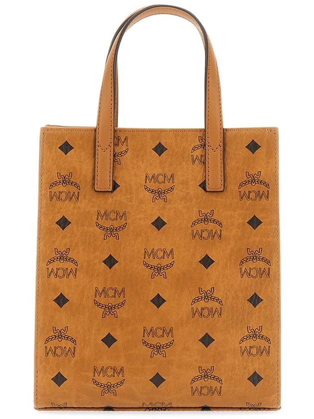 Monogram Print Tote Bag Brown - MCM - BALAAN 5