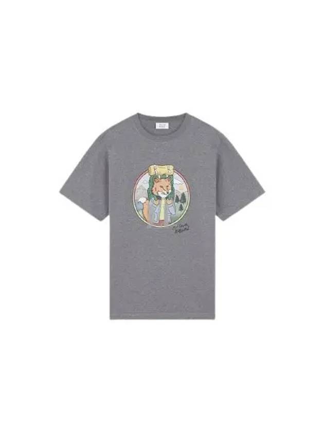 Rambling Fox Short Sleeve T-Shirt Grey - MAISON KITSUNE - BALAAN 2