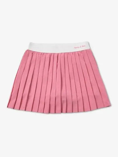 Women's Classic Logo Pleated Skirt Pink - SPORTY & RICH - BALAAN 2