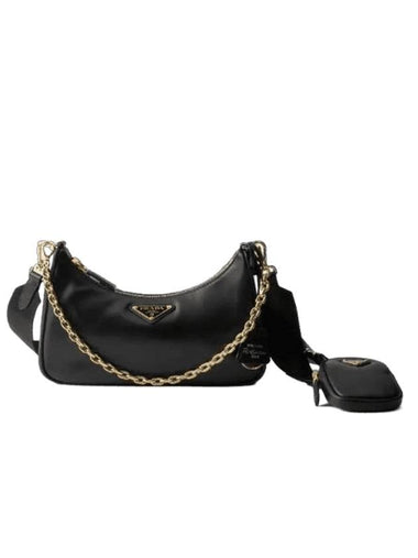 Re-Edition 2005 Leather Shoulder Bag Black - PRADA - BALAAN 1