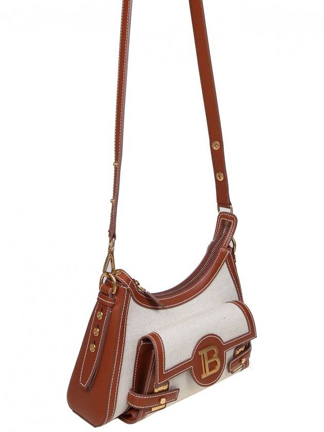 Balmain Shoulder Bag In Canvas And Leather - BALMAIN - BALAAN 2