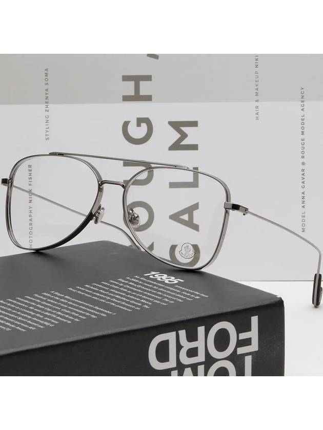 Eyewear Aviator Eyeglasses Silver - MONCLER - BALAAN 5