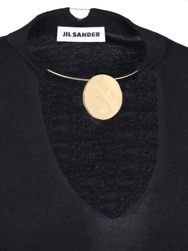 23 ss wool knit midi dress WITH necklace J02CT0140 J14595 001 B0230260112 - JIL SANDER - BALAAN 5