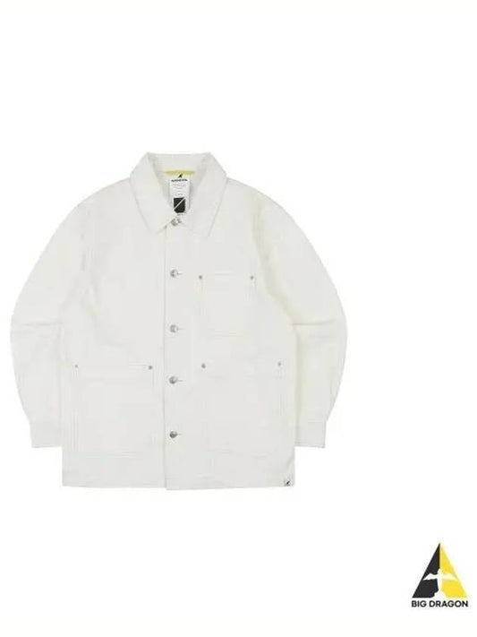 CRS Denim Work Jacket 9018 Ecru - KANGOL - BALAAN 1