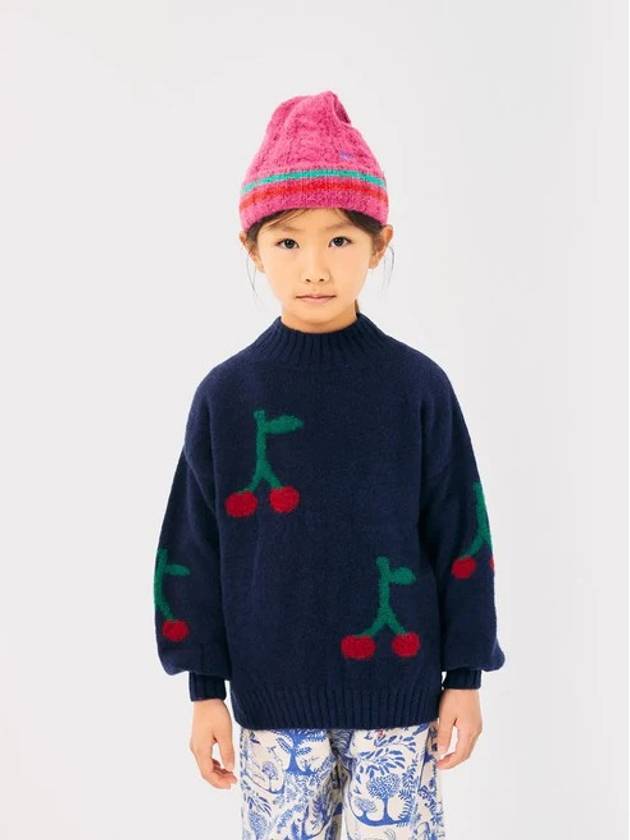 Kids Knit Bobo Cherry all over turtle neck jumper B224AC119 - BOBO CHOSES - BALAAN 3