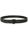 Men's Check Reversible Leather Belt Charcoal Graphite - BURBERRY - BALAAN 4