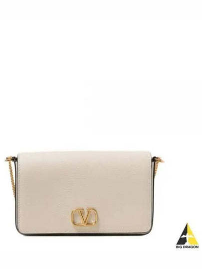 V Logo Signature Chain Cross Bag Ivory - VALENTINO - BALAAN 2