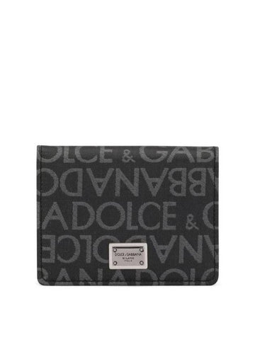 Monogram Jacquard 2-tier card holder BP1643AJ705 - DOLCE&GABBANA - BALAAN 1