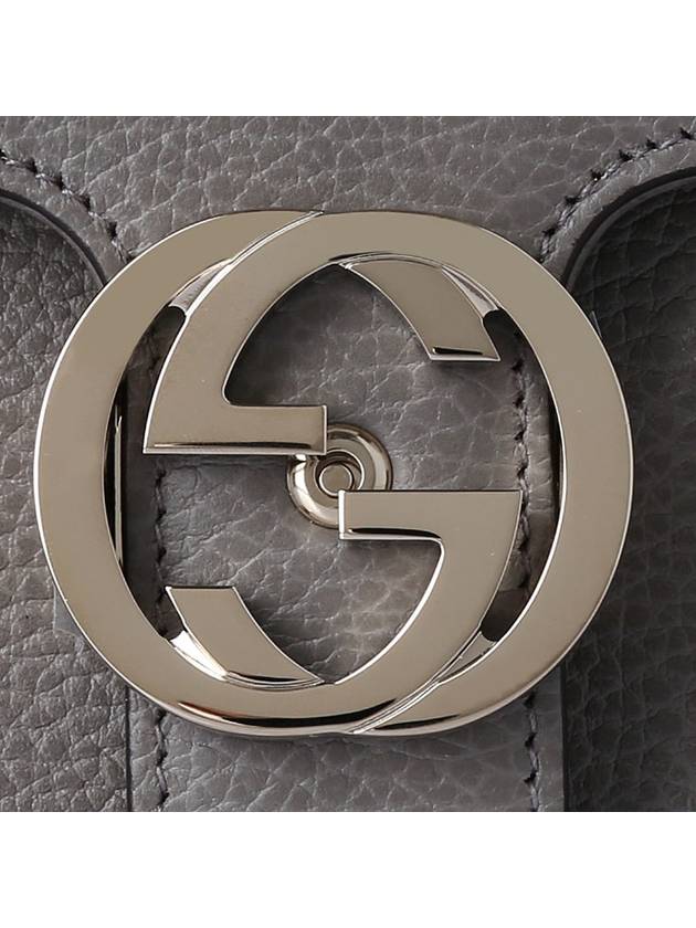 Interlocking GG Chain Small Cross Bag Grey - GUCCI - BALAAN 7