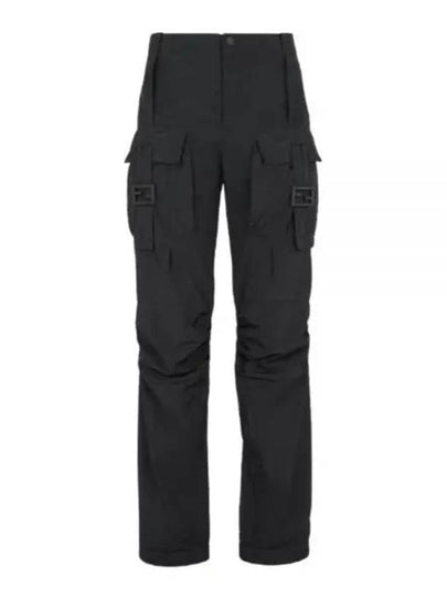 Women's Nylon Cargo Track Pants Black - FENDI - BALAAN 2