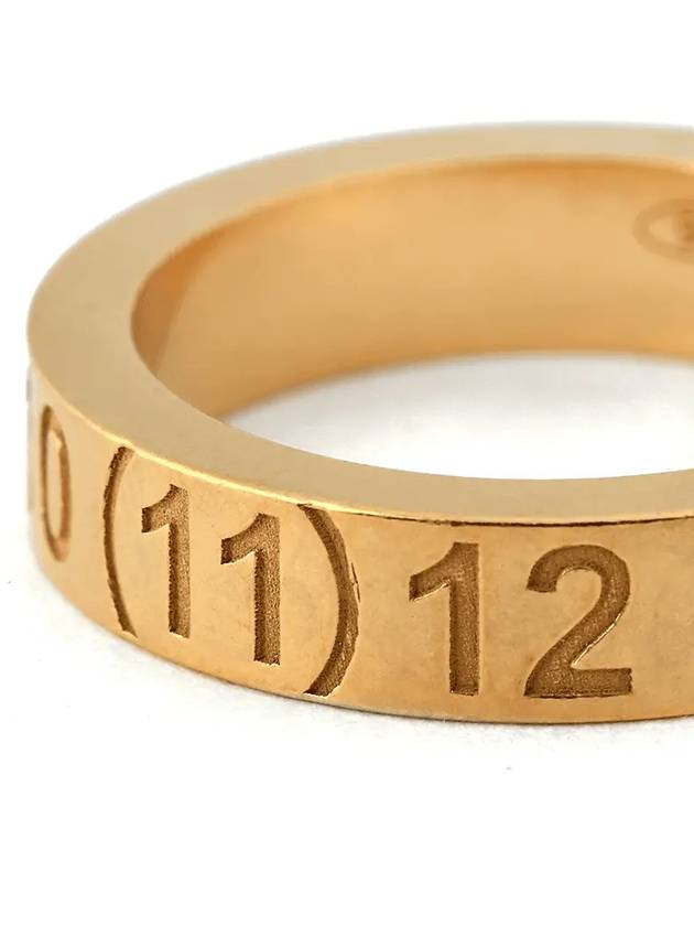 Numerical Engraved Logo Ring Gold - MAISON MARGIELA - BALAAN 5