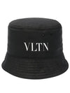 VLTN Logo Bucket Hat Black - VALENTINO - BALAAN 1