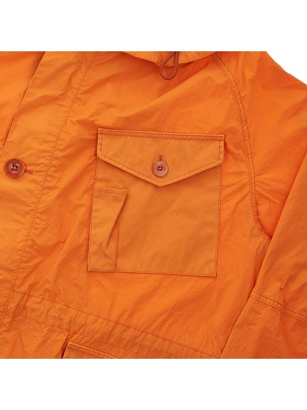 Mid Layer Flap Pocket Hooded Jacket Orange - TEN C - BALAAN 7