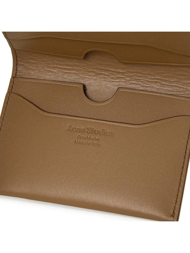 Folded Leather Card Wallet Camel Brown - ACNE STUDIOS - BALAAN 6