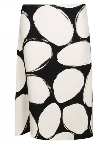 Pebble Print A-Line Skirt Black - MARNI - BALAAN 1