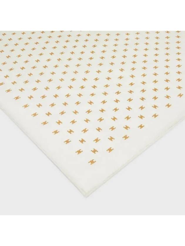 Triomphe Square Silk Twill Scarf Cream - CELINE - BALAAN 3