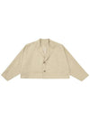 batwing cotton short jacket beige - AJOBYAJO - BALAAN 1