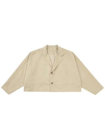 batwing cotton short jacket beige - AJOBYAJO - BALAAN 1