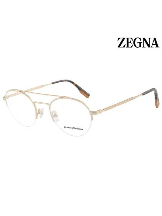 Glasses Frame EZ5131 032 Round Metal Men Women - ERMENEGILDO ZEGNA - BALAAN 1