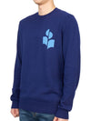 Evans Logo Crew Neck Knit Top Blue - ISABEL MARANT - BALAAN 3