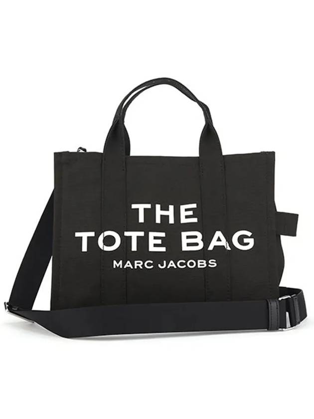 Logo Medium Canvas Tote Bag Black - MARC JACOBS - BALAAN 5