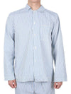 Poplin Long Sleeve Shirt Placid Blue Stripes - TEKLA - 3