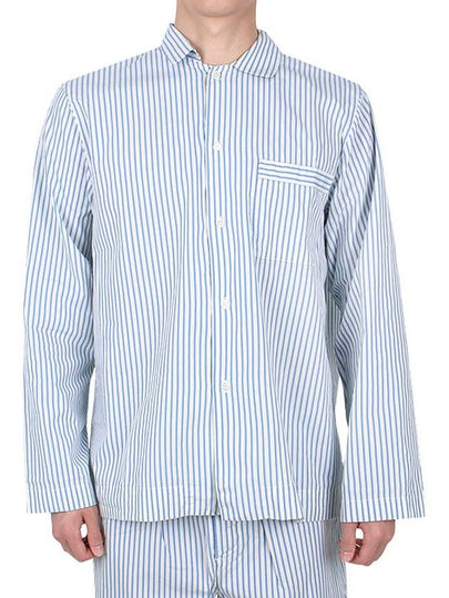 Poplin Striped Pajamas Long Sleeve Shirt SWT PB - TEKLA - BALAAN 2