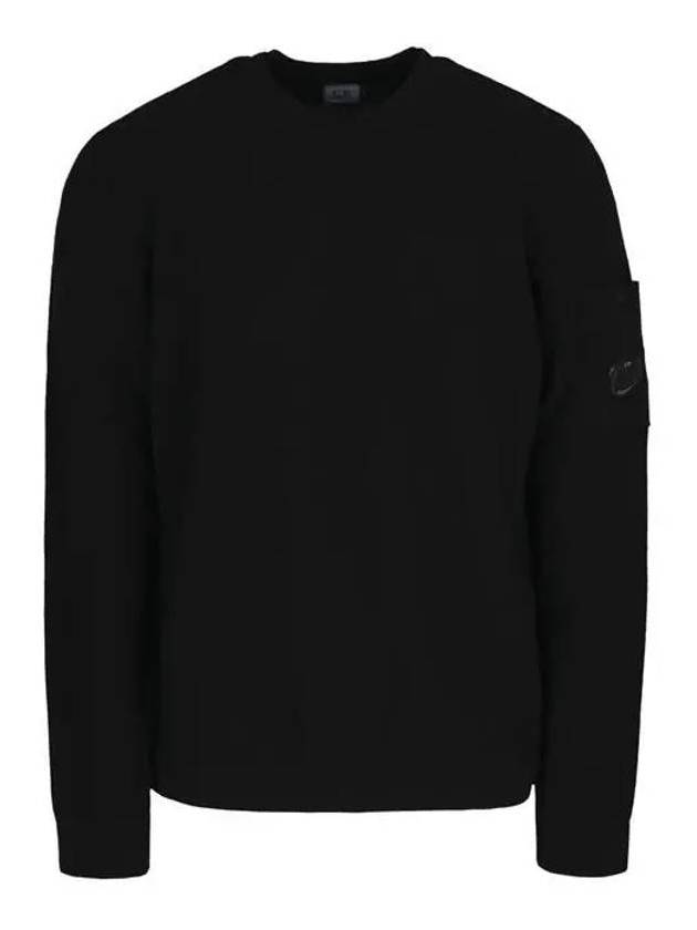 Men's Lens Wappen Pocket Knit Top Black - CP COMPANY - BALAAN.