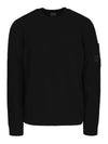 Men's Lens Wappen Pocket Knit Top Black - CP COMPANY - BALAAN 1